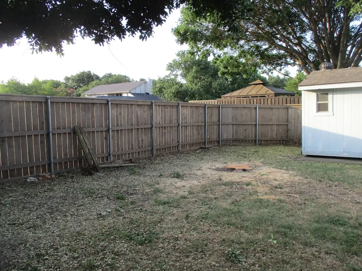 Cleared yard after professional tree removal in Mckinney